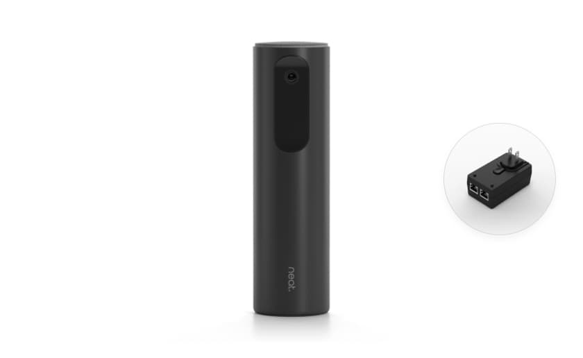 Neat Center,  International PoE adapter,  5m RJ-45 cable,  Table mount and ceiling mount included