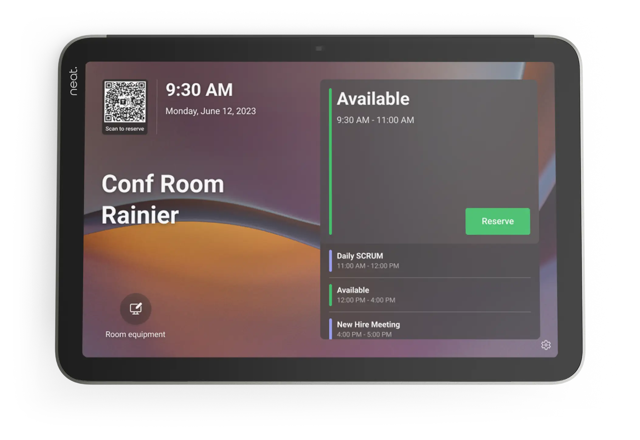 Microsoft Teams running on Neat Pad Pro.